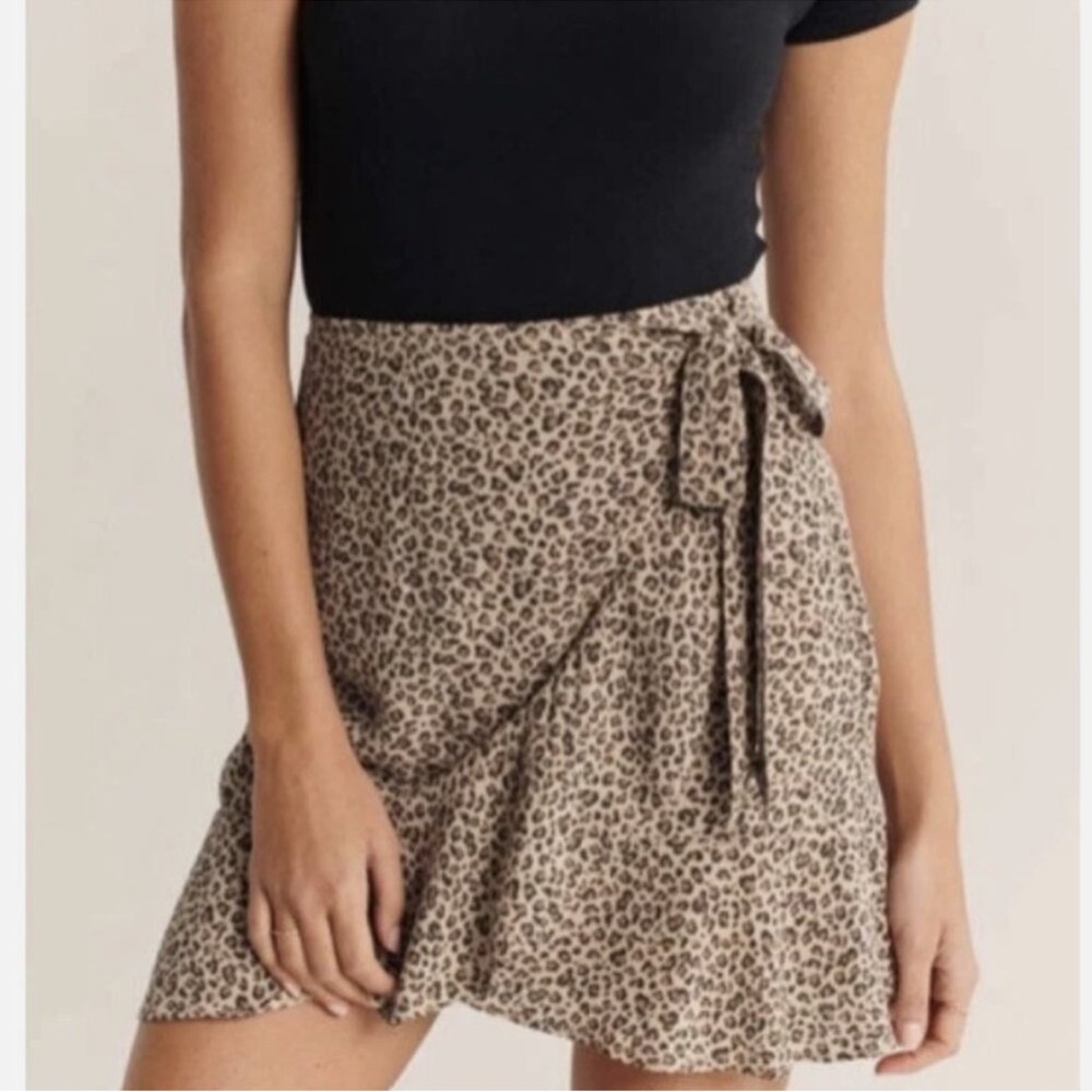 Abercrombie & Fitch Cheetah Print Wrap Skirt